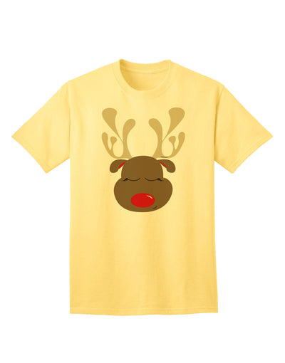 Charming Rudolph Reindeer Face - A Festive Christmas Adult T-Shirt Collection-Mens T-shirts-TooLoud-Yellow-Small-Davson Sales