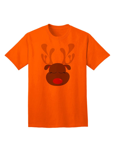 Charming Rudolph Reindeer Face - A Festive Christmas Adult T-Shirt Collection-Mens T-shirts-TooLoud-Orange-Small-Davson Sales