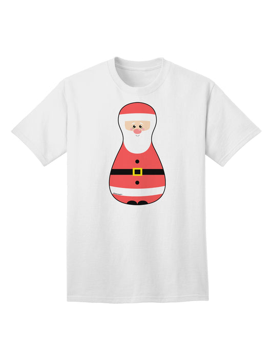 Charming Santa Matryoshka Nesting Doll - Premium Christmas Adult T-Shirt for Festive Ecommerce Collection-Mens T-shirts-TooLoud-White-Small-Davson Sales