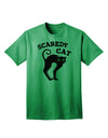 Charming Scaredy Cat - Black Cat Halloween Adult T-Shirt: A Must-Have for Festive Celebrations-Mens T-shirts-TooLoud-Kelly-Green-Small-Davson Sales