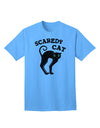 Charming Scaredy Cat - Black Cat Halloween Adult T-Shirt: A Must-Have for Festive Celebrations-Mens T-shirts-TooLoud-Aquatic-Blue-Small-Davson Sales