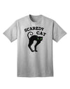 Charming Scaredy Cat - Black Cat Halloween Adult T-Shirt: A Must-Have for Festive Celebrations-Mens T-shirts-TooLoud-AshGray-Small-Davson Sales