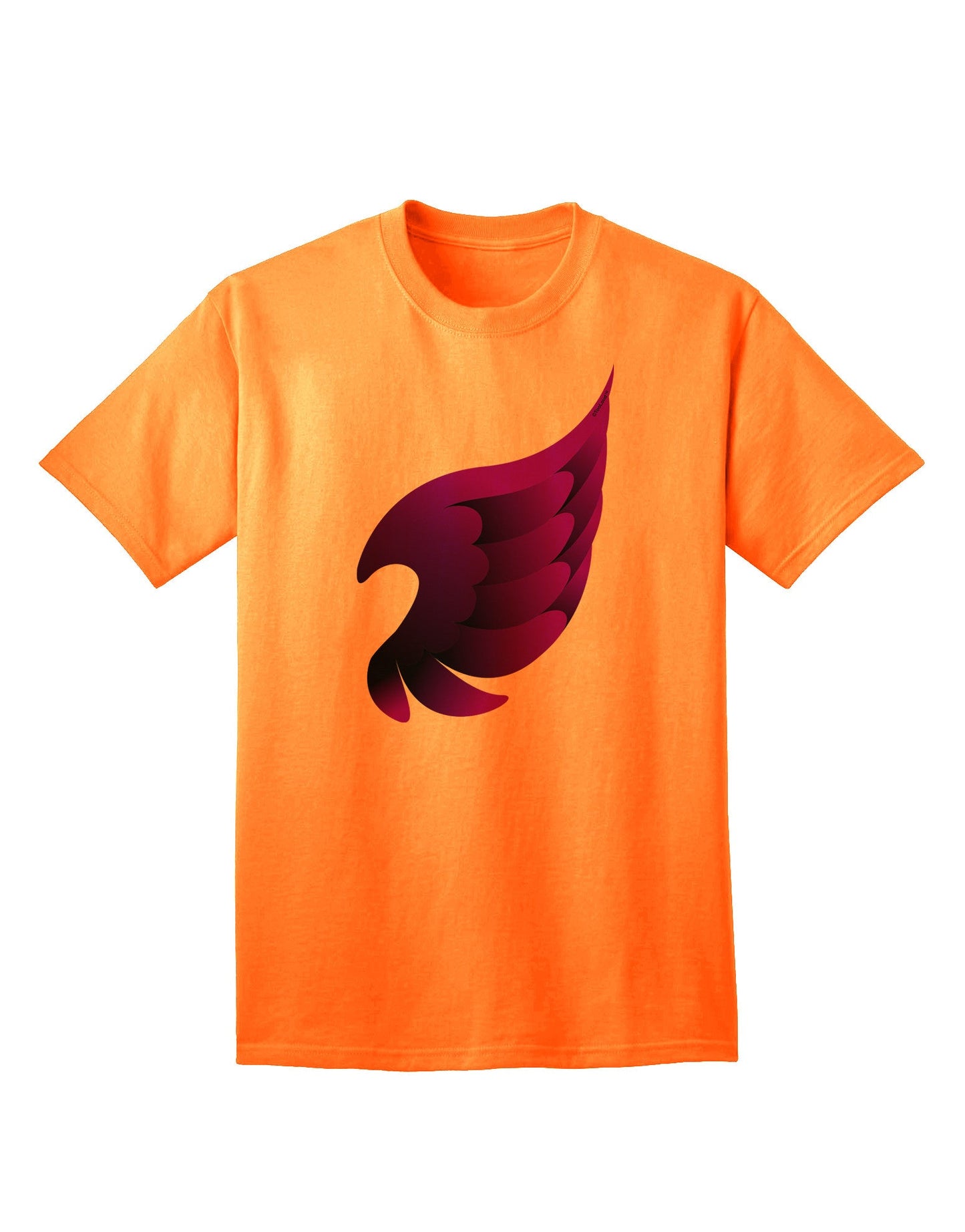 Charming Single Dark Angel Wing - Adult T-Shirt in Black and Purple-Mens T-shirts-TooLoud-Neon-Orange-Small-Davson Sales