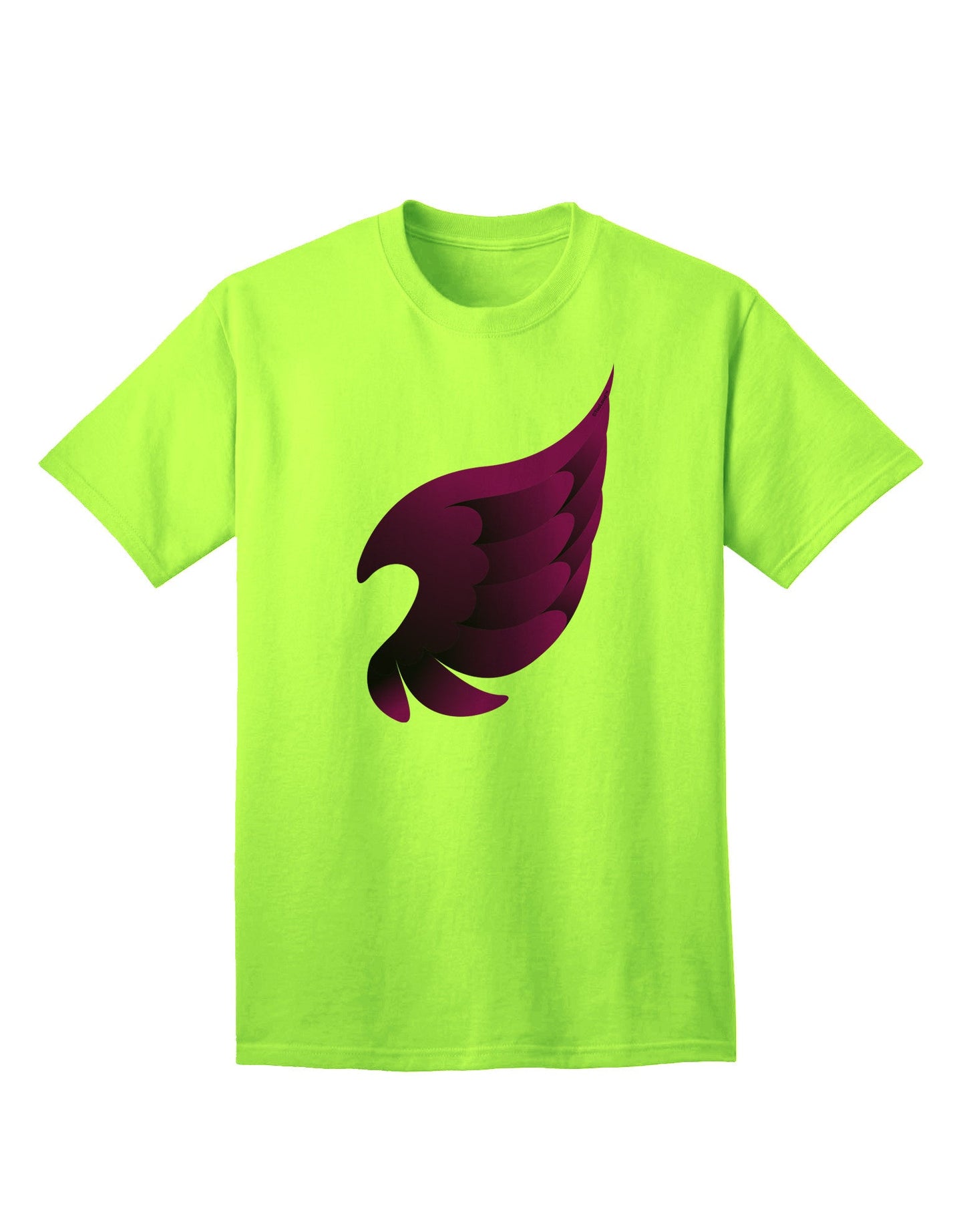 Charming Single Dark Angel Wing - Adult T-Shirt in Black and Purple-Mens T-shirts-TooLoud-Neon-Green-Small-Davson Sales
