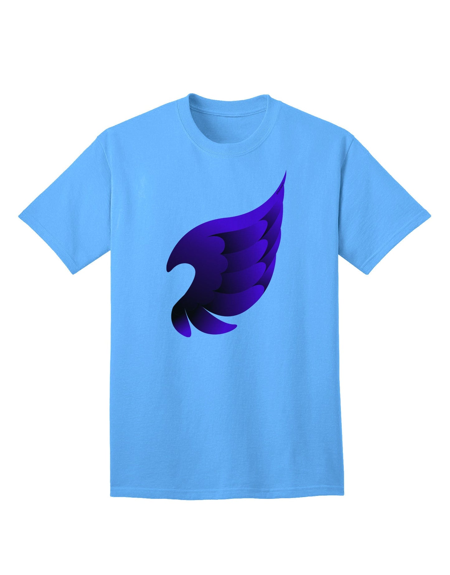 Charming Single Dark Angel Wing - Adult T-Shirt in Black and Purple-Mens T-shirts-TooLoud-Aquatic-Blue-Small-Davson Sales