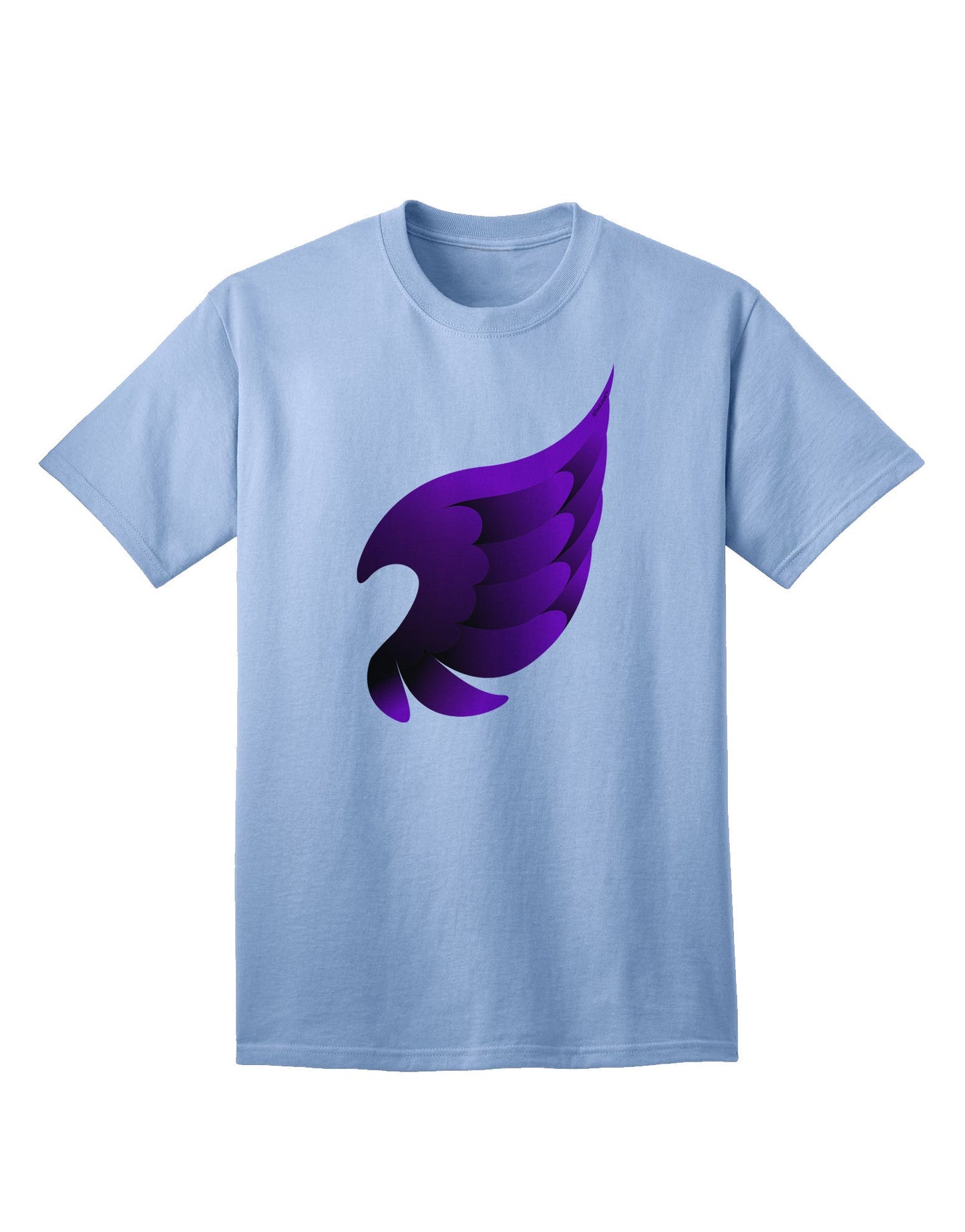 Charming Single Dark Angel Wing - Adult T-Shirt in Black and Purple-Mens T-shirts-TooLoud-Light-Blue-Small-Davson Sales