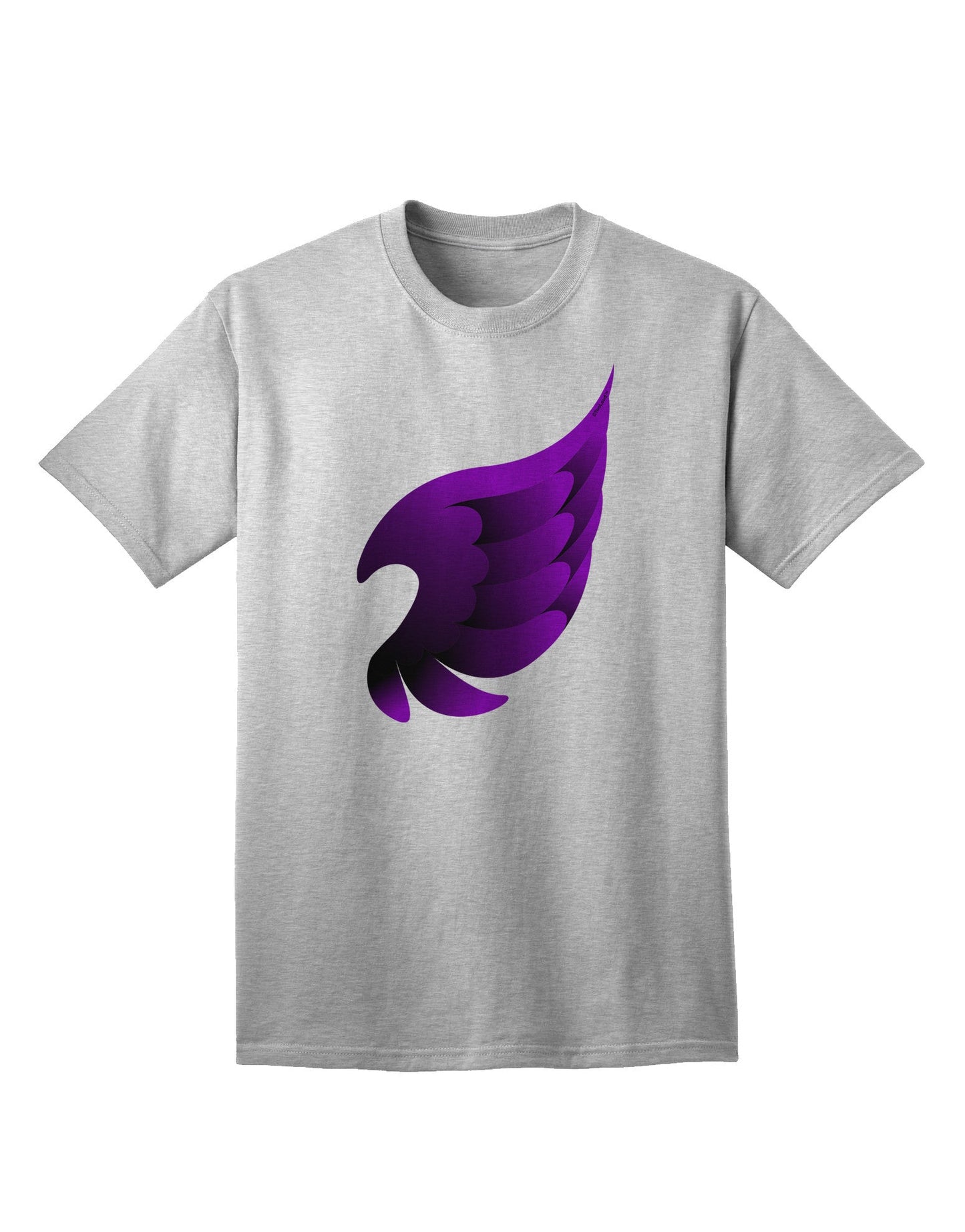 Charming Single Dark Angel Wing - Adult T-Shirt in Black and Purple-Mens T-shirts-TooLoud-AshGray-Small-Davson Sales