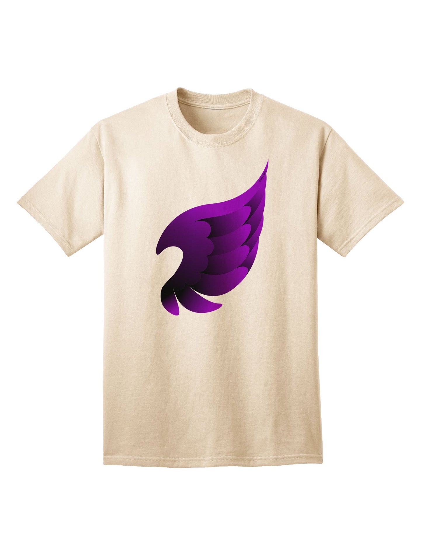 Charming Single Dark Angel Wing - Adult T-Shirt in Black and Purple-Mens T-shirts-TooLoud-Natural-Small-Davson Sales