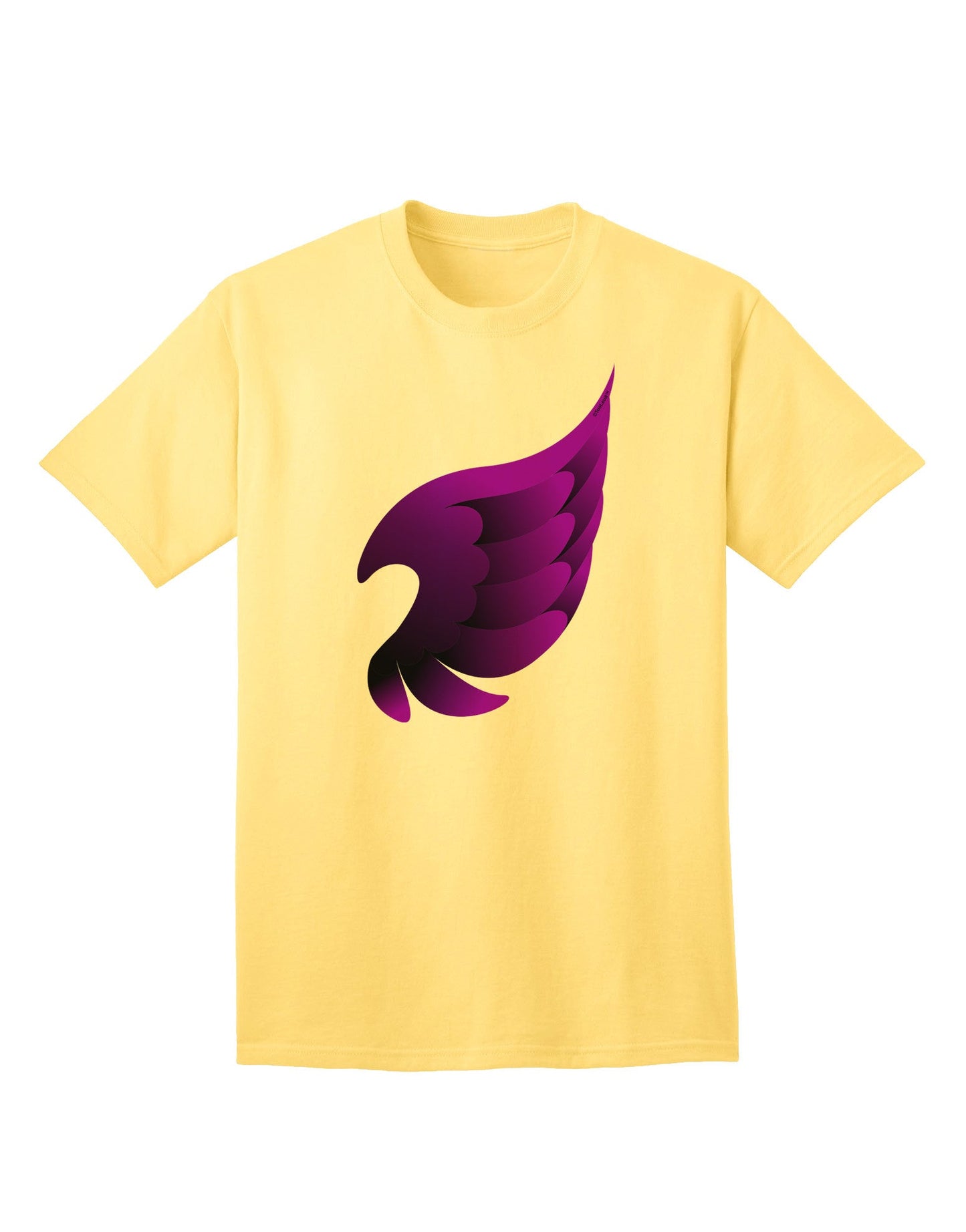 Charming Single Dark Angel Wing - Adult T-Shirt in Black and Purple-Mens T-shirts-TooLoud-Yellow-Small-Davson Sales