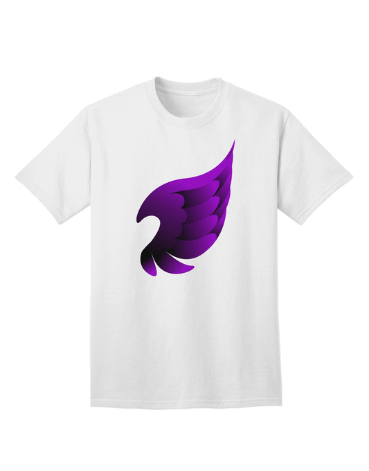 Charming Single Dark Angel Wing - Adult T-Shirt in Black and Purple-Mens T-shirts-TooLoud-White-Small-Davson Sales