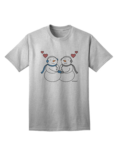 Charming Snowman Couple Adult T-Shirt by TooLoud-Mens T-shirts-TooLoud-AshGray-Small-Davson Sales