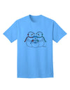 Charming Snowman Family with Boy Adult T-Shirt - A Delightful Addition to Your Wardrobe by TooLoud-Mens T-shirts-TooLoud-Aquatic-Blue-Small-Davson Sales