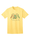 Charming Snowman Family with Boy Adult T-Shirt - A Delightful Addition to Your Wardrobe by TooLoud-Mens T-shirts-TooLoud-Yellow-Small-Davson Sales