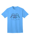 Charming Snowman Family with Girl Adult T-Shirt offered by TooLoud-Mens T-shirts-TooLoud-Aquatic-Blue-Small-Davson Sales