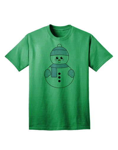 Charming Snowman With Hat and Scarf: A Festive Christmas Adult T-Shirt Collection-Mens T-shirts-TooLoud-Kelly-Green-Small-Davson Sales