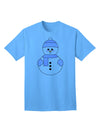 Charming Snowman With Hat and Scarf: A Festive Christmas Adult T-Shirt Collection-Mens T-shirts-TooLoud-Aquatic-Blue-Small-Davson Sales