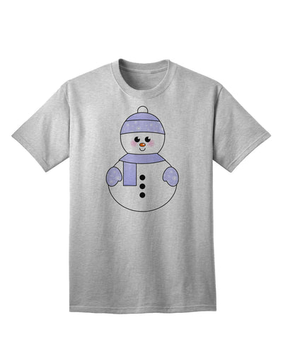 Charming Snowman With Hat and Scarf: A Festive Christmas Adult T-Shirt Collection-Mens T-shirts-TooLoud-AshGray-Small-Davson Sales