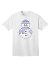 Charming Snowman With Hat and Scarf: A Festive Christmas Adult T-Shirt Collection-Mens T-shirts-TooLoud-White-Small-Davson Sales