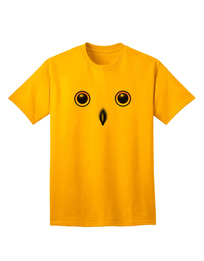 Charming Snowy Owl Face - Premium Adult T-Shirt for Casual Wear-Mens T-shirts-TooLoud-Gold-Small-Davson Sales