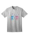 Charming Yeti Couple - Adult Christmas T-Shirt Featuring Adorable Abominable Snowman Design-Mens T-shirts-TooLoud-AshGray-Small-Davson Sales