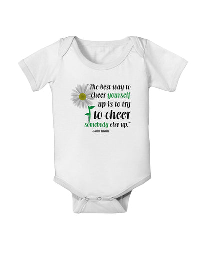 Cheer Yourself Up Mark Twain Baby Romper Bodysuit-Baby Romper-TooLoud-White-18-Months-Davson Sales