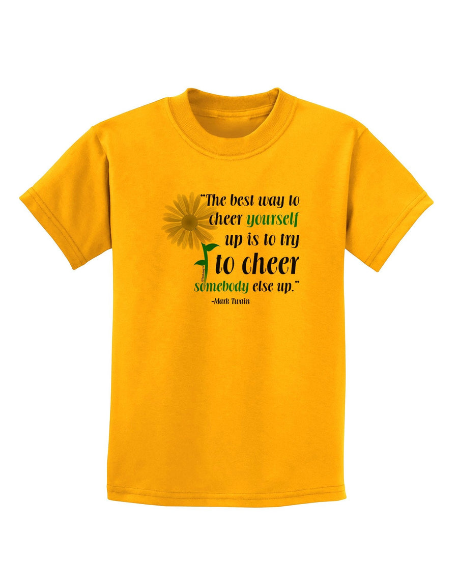 Cheer Yourself Up Mark Twain Childrens T-Shirt-Childrens T-Shirt-TooLoud-White-X-Large-Davson Sales