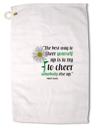 Cheer Yourself Up Mark Twain Premium Cotton Golf Towel - 16 x 25 inch-Golf Towel-TooLoud-16x25"-Davson Sales