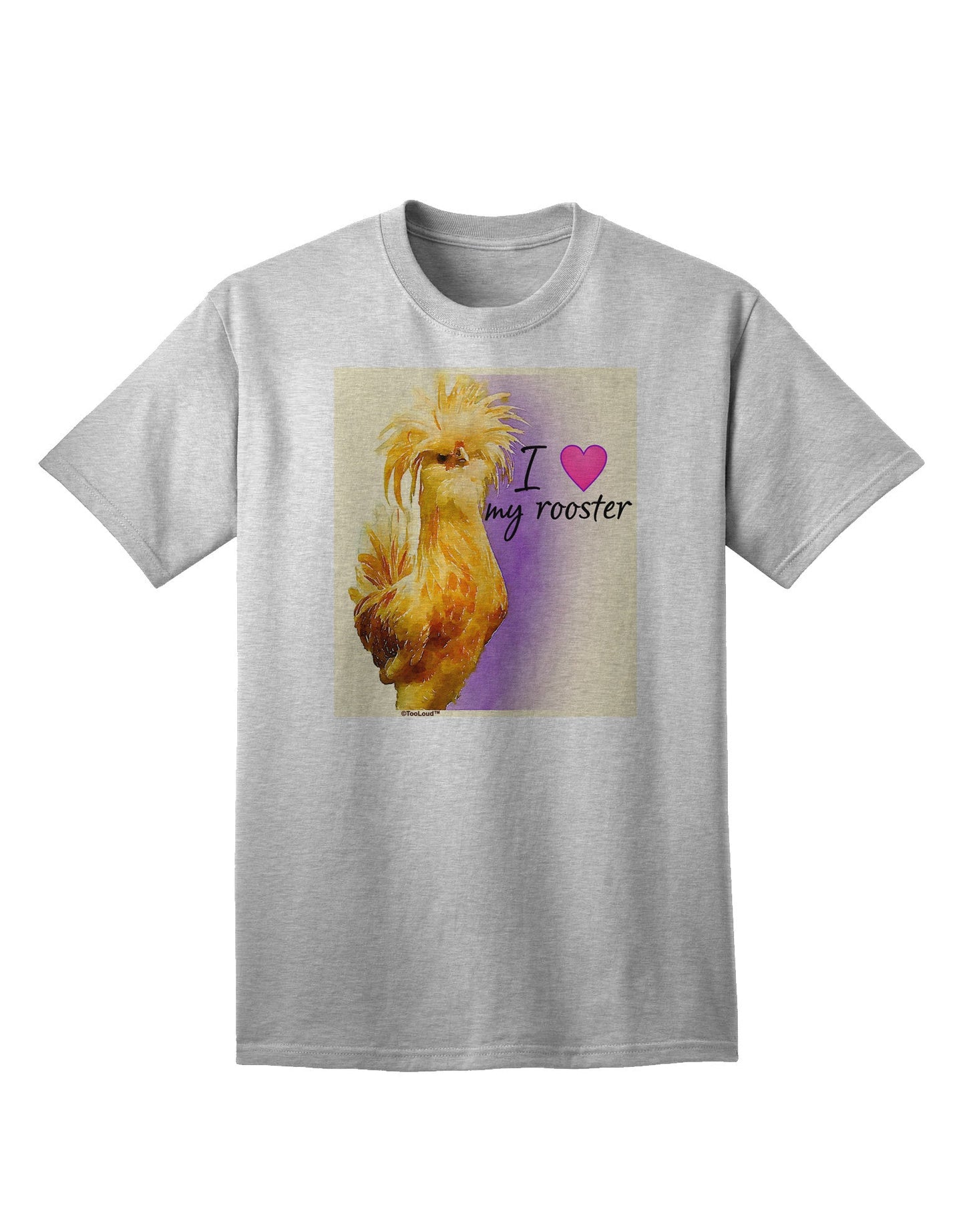 Cherished Rooster: I Heart My Rooster - Premium Adult T-Shirt Collection-Mens T-shirts-TooLoud-AshGray-Small-Davson Sales