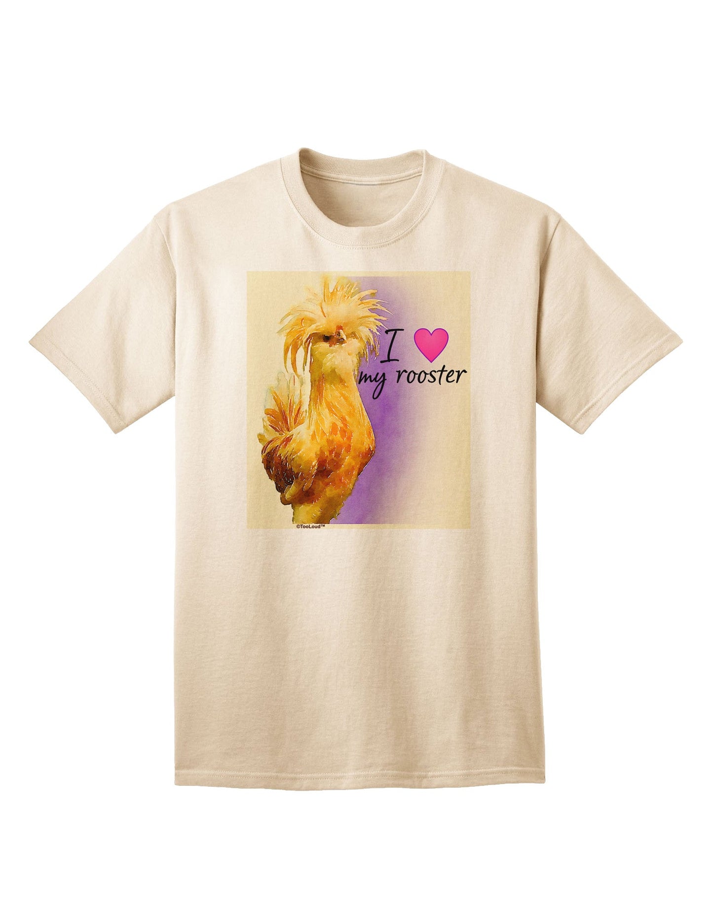 Cherished Rooster: I Heart My Rooster - Premium Adult T-Shirt Collection-Mens T-shirts-TooLoud-Natural-Small-Davson Sales