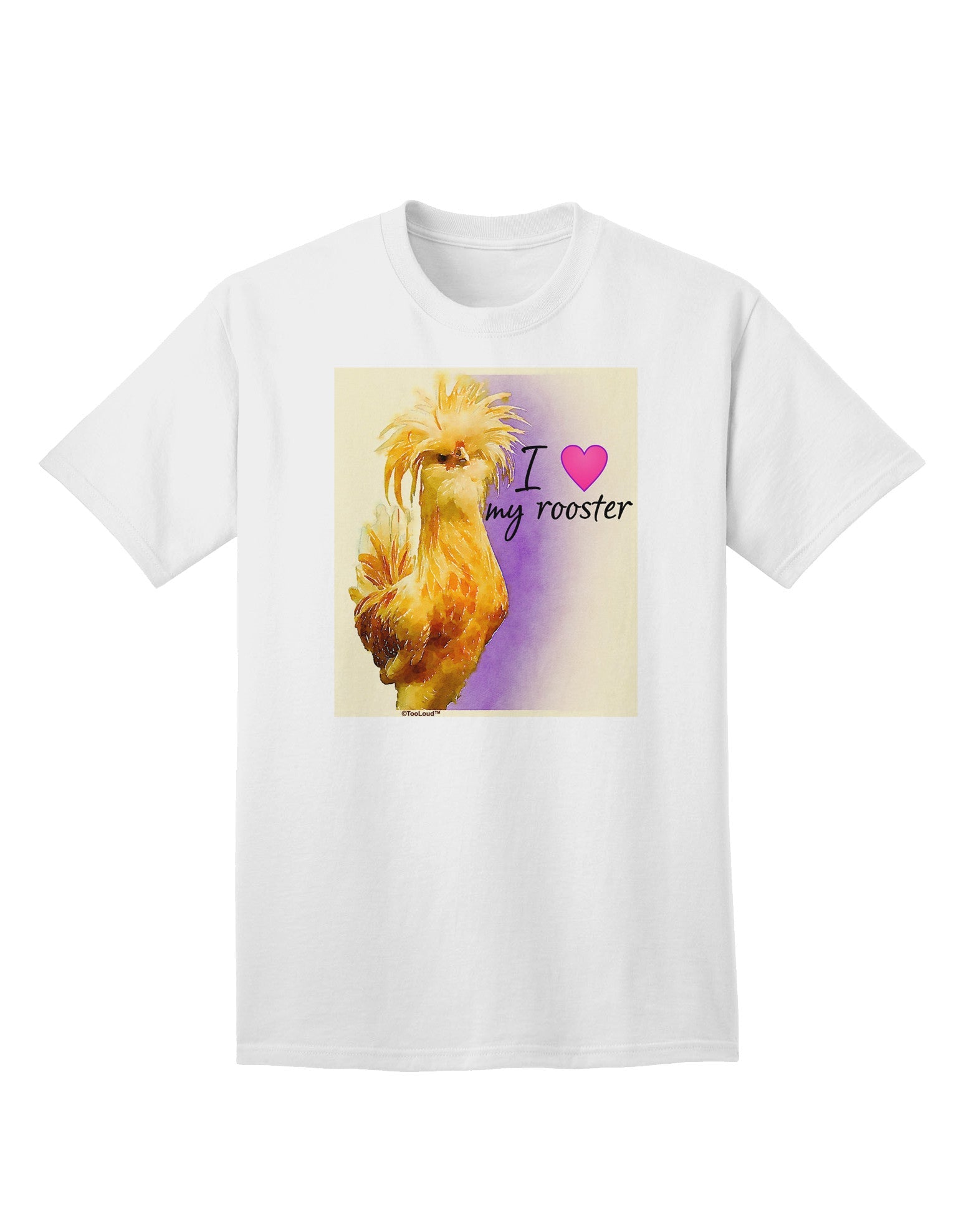 Cherished Rooster: I Heart My Rooster - Premium Adult T-Shirt Collection-Mens T-shirts-TooLoud-White-Small-Davson Sales