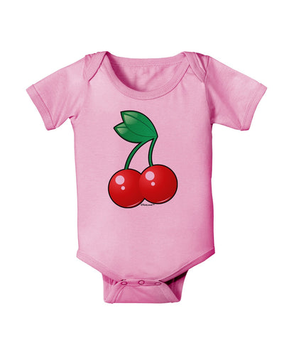 Cherries Baby Romper Bodysuit-Baby Romper-TooLoud-Pink-18-Months-Davson Sales