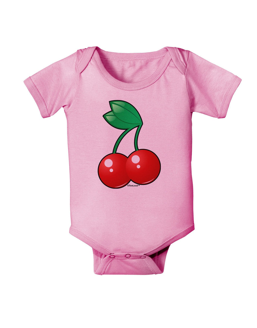 Cherries Baby Romper Bodysuit-Baby Romper-TooLoud-White-18-Months-Davson Sales