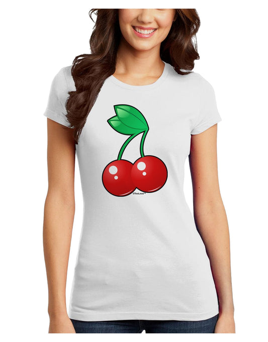 Cherries Juniors T-Shirt-Womens Juniors T-Shirt-TooLoud-White-Juniors Fitted X-Small-Davson Sales