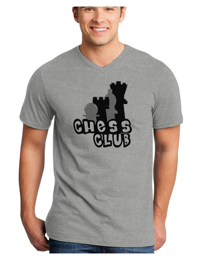 Chess Club Adult V-Neck T-shirt by TooLoud-Mens V-Neck T-Shirt-TooLoud-HeatherGray-Small-Davson Sales