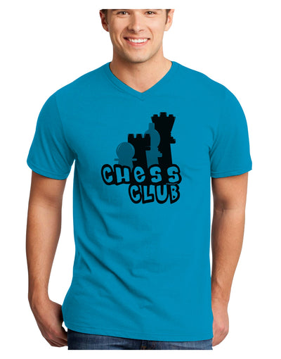 Chess Club Adult V-Neck T-shirt by TooLoud-Mens V-Neck T-Shirt-TooLoud-Turquoise-Small-Davson Sales