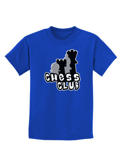 Chess Club Childrens Dark T-Shirt by TooLoud-Childrens T-Shirt-TooLoud-Royal-Blue-X-Small-Davson Sales