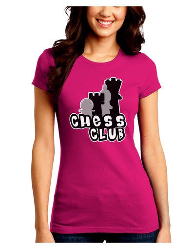 Chess Club Juniors Crew Dark T-Shirt by TooLoud-T-Shirts Juniors Tops-TooLoud-Hot-Pink-Juniors Fitted Small-Davson Sales