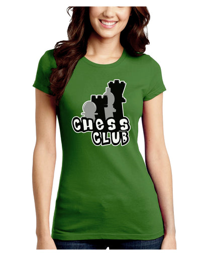 Chess Club Juniors Crew Dark T-Shirt by TooLoud-T-Shirts Juniors Tops-TooLoud-Kiwi-Green-Juniors Fitted X-Small-Davson Sales