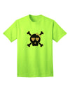 Chic Pink and Black Crossbones - Adult T-Shirt for Girls-Mens T-shirts-TooLoud-Neon-Green-Small-Davson Sales