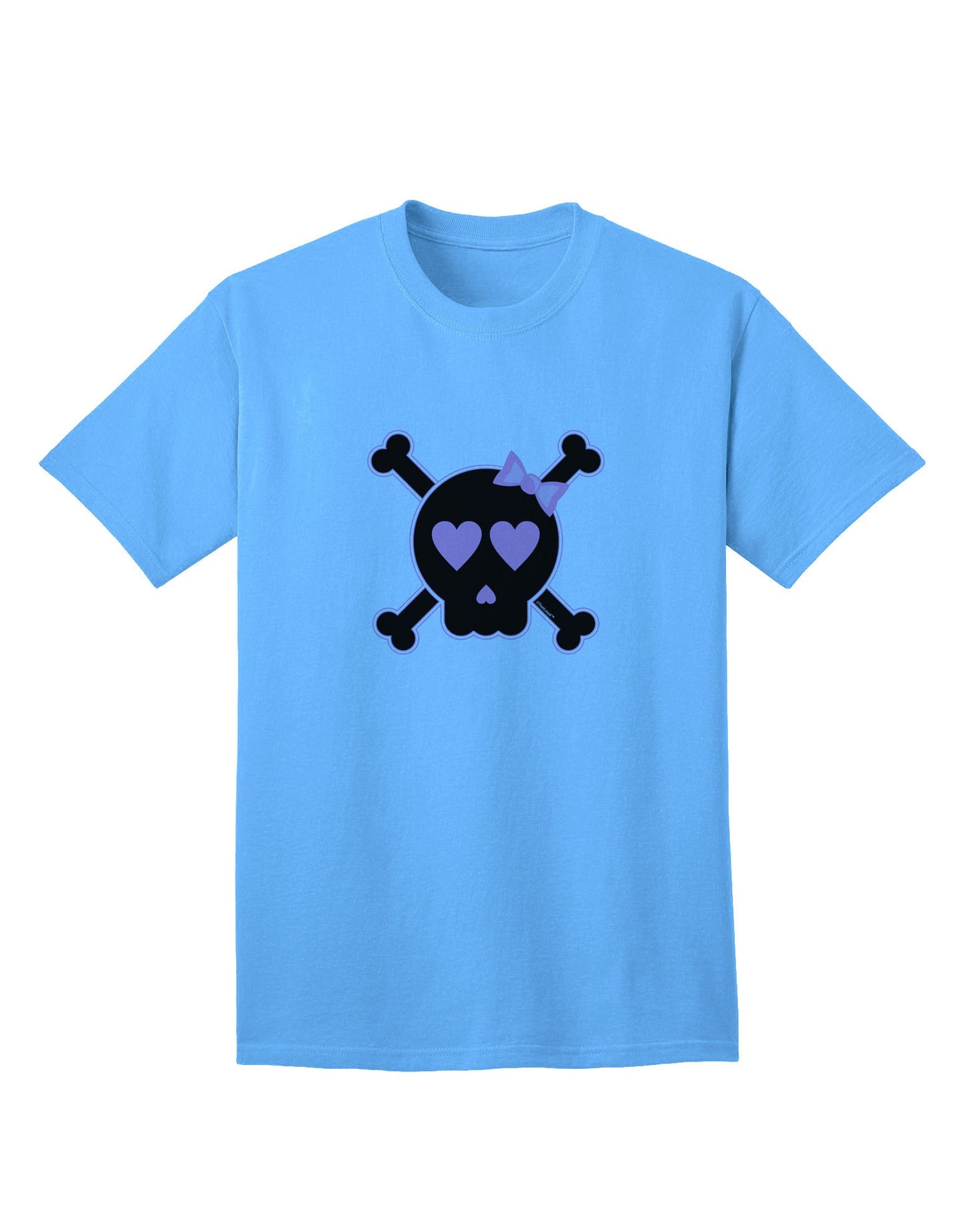 Chic Pink and Black Crossbones - Adult T-Shirt for Girls-Mens T-shirts-TooLoud-Aquatic-Blue-Small-Davson Sales