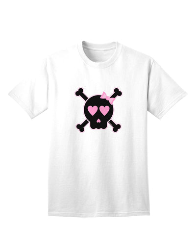 Chic Pink and Black Crossbones - Adult T-Shirt for Girls-Mens T-shirts-TooLoud-White-Small-Davson Sales