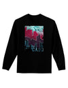 Chicago Abstract 2 Adult Long Sleeve Dark T-Shirt-TooLoud-Black-XX-Large-Davson Sales