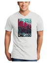 Chicago Abstract 2 Adult V-Neck T-shirt-Mens V-Neck T-Shirt-TooLoud-White-XXXX-Large-Davson Sales