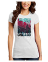 Chicago Abstract 2 Juniors T-Shirt-Womens Juniors T-Shirt-TooLoud-White-Juniors Fitted XXXX-Large-Davson Sales