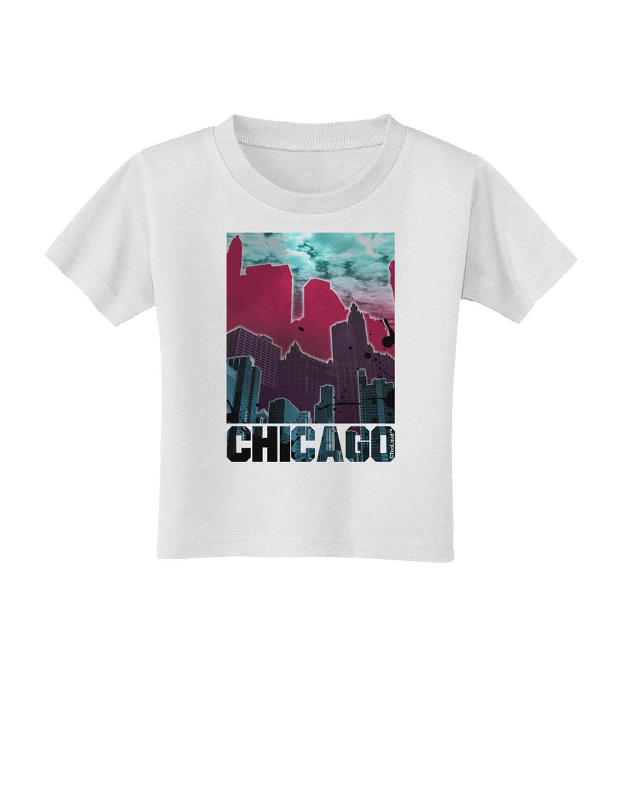 Chicago Abstract 2 Toddler T-Shirt-Toddler T-Shirt-TooLoud-White-4T-Davson Sales