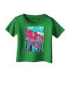 Chicago Abstract 2 Watercolor Infant T-Shirt Dark-Infant T-Shirt-TooLoud-Clover-Green-18-Months-Davson Sales