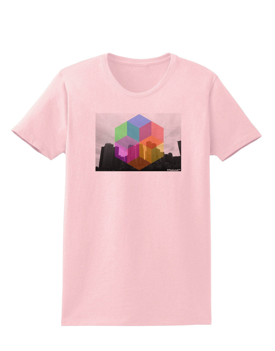 Chicago Abstract Womens T-Shirt-Womens T-Shirt-TooLoud-PalePink-XXXX-Large-Davson Sales