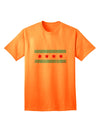 Chicago Flag Design Adult T-Shirt with Distressed Aesthetic by TooLoud-Mens T-shirts-TooLoud-Neon-Orange-Small-Davson Sales