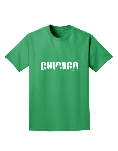Chicago Skyline Cutout Adult Dark T-Shirt by TooLoud-Mens T-Shirt-TooLoud-Kelly-Green-Small-Davson Sales