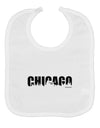 Chicago Skyline Cutout Baby Bib by TooLoud
